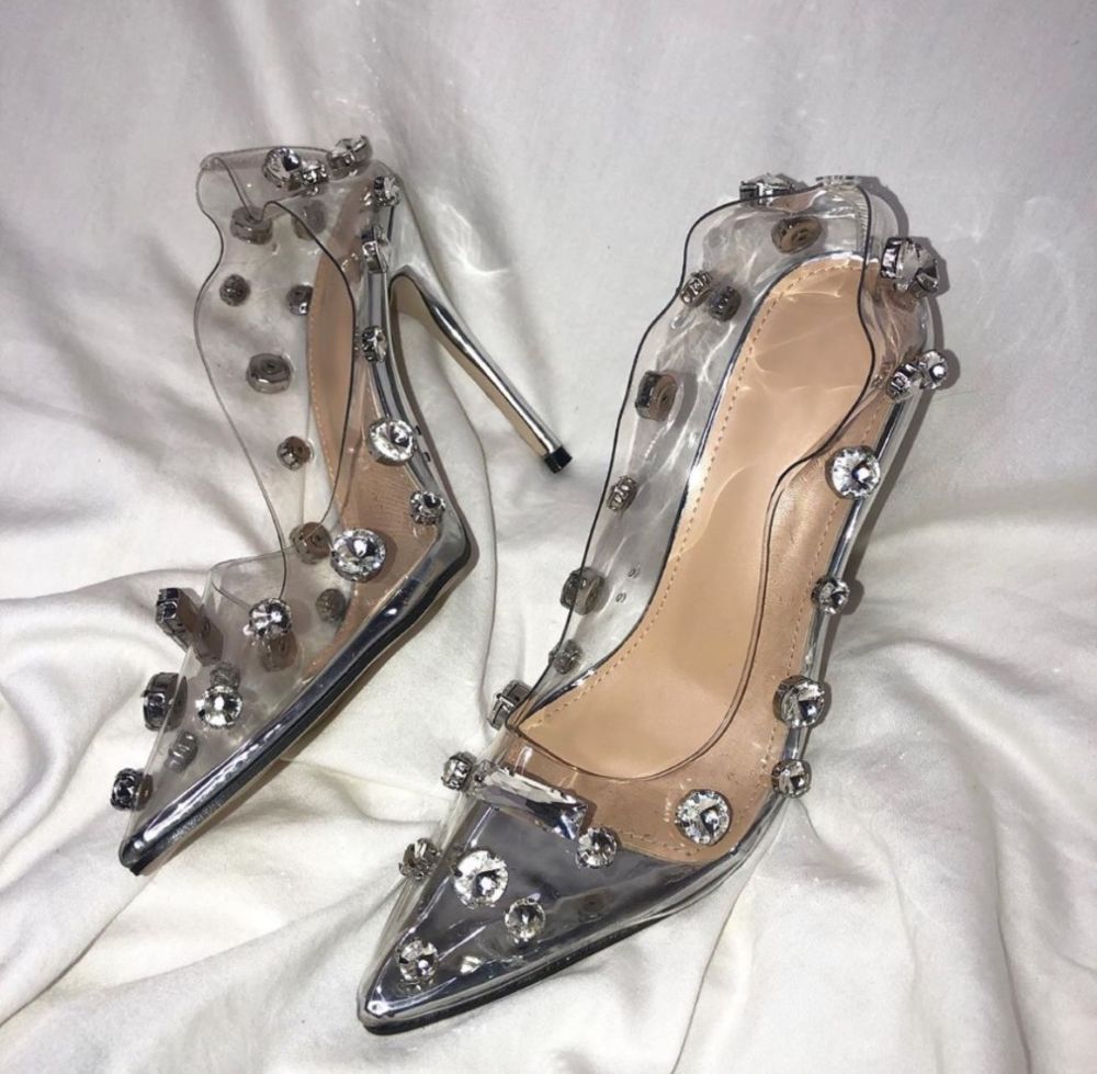 Crystal PVC heel