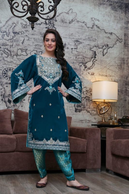 Turquoise Velours PR-133